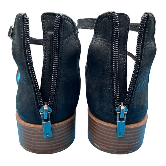 Lucky Brand Women’s Black Leather Cage Sandals Fits like a 9, tagged 8.5 / 39 - Picture 10 of 13